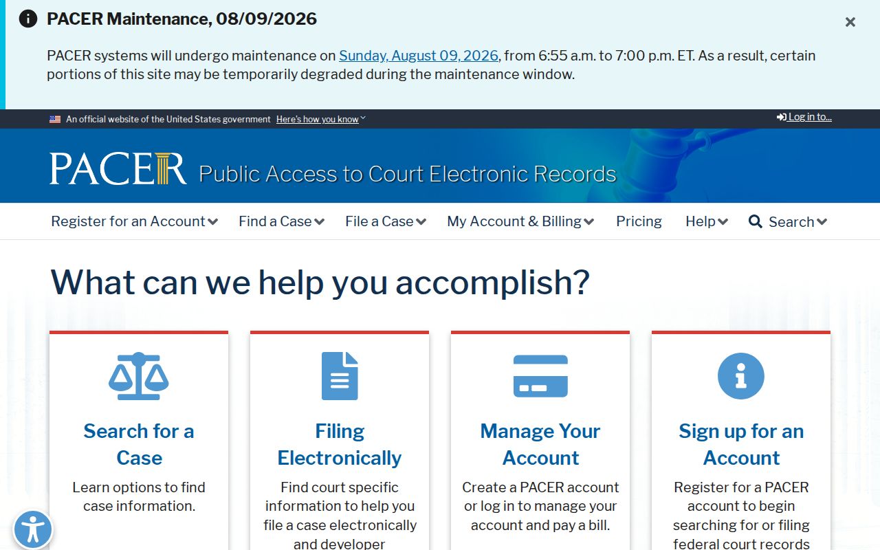 Federal court case lookup for Victoria County through PACER